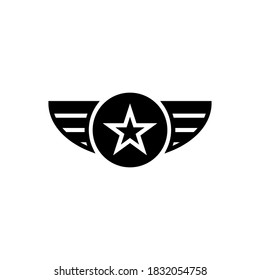 Wings Star Armee Vektorsymbol für Ihr Design