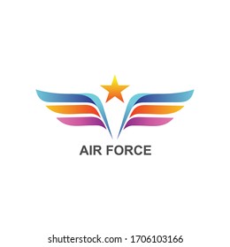 Wings and star logo design