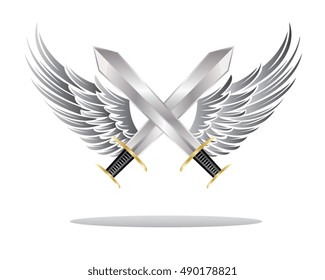 wings sword illustration