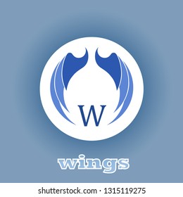 wings symbol circular