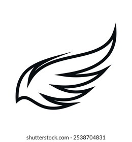 Wings symbol logo template design with creative element concept