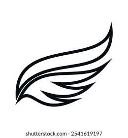 Wings symbol logo template design with creative element concept