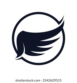 Wings symbol logo template design with creative element concept