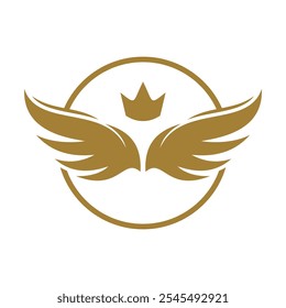 Wings symbol logo template design with creative element concept