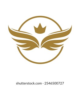 Wings symbol logo template design with creative element concept