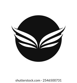 Wings symbol logo template design with creative element concept