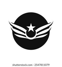 Wings symbol logo template design with creative element concept