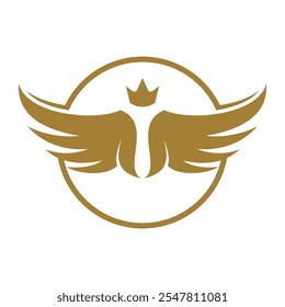 Wings symbol logo template design with creative element concept