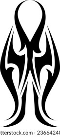 Wings tattoo, tattoo illustration, vector on a white background.