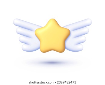 Wings template 3d on white background. Vector illustration design
