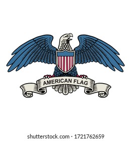  Flügel werden mit amerikanischen Flaggen-Grafiken und Farben behandelt.