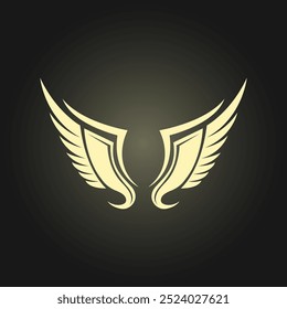 Wings trendy artwork awesome abstract vector illustration colorful useful design.eps