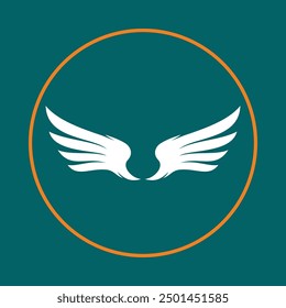 Wings trendy icon competent abstract beautiful vector illustration colorful artwork design.eps