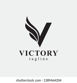 Wings V Logo - Vector Logo Template