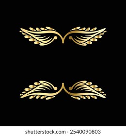 Wings of Valor: Diseño de emblema de Vector clásico para escudos de armas y logotipos icónicos
