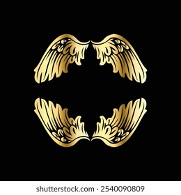 Wings of Valor: Classic Vector Emblem Design for Coats of Arms and Iconic Logos
