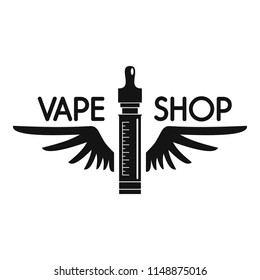 Wings vape shop logo. Simple illustration of wings vape shop vector logo for web design isolated on white background