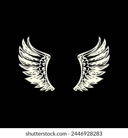 wings vector art illustration design