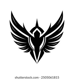 wings vector, art, silhouette black and white design template logo 