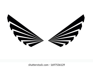 Wings Vector Collection Simple Wing Silhouette Stock Vector (Royalty ...