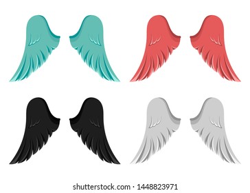 Wings vector design illustration isolated on white background