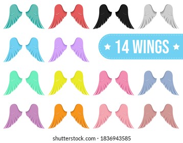 Wings vector design illustration isolated on white background