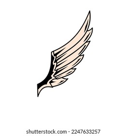 diseño vectorial de alas sobre fondo blanco