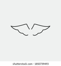 wings vector icon angel flying 