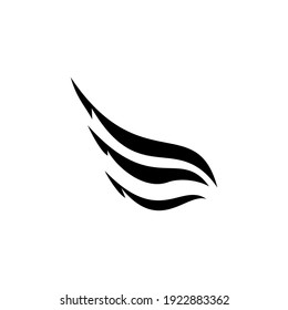 Wings vector icon. Eagle bird heraldic flying Falcon Phoenix Hawk logo.Vector illustration.