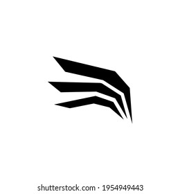 Wings vector icon. Eagle bird heraldic flying Falcon Phoenix Hawk logo.Vector illustration.