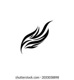 Wings vector icon. Eagle bird heraldic flying Falcon Phoenix Hawk logo. Vector illustration.
