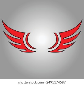  wings vector icon. Editable stroke. Symbol in Line Art Style for Design, Presentation, Website or Apps Elements, Logo. Pixel vector graphics - Vector