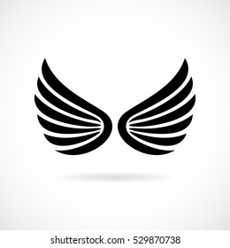 Wings vector icon. Wings sign. Angel wings eps vector icon.
