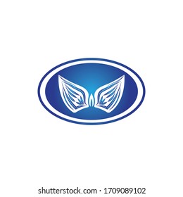 Design-Logo-Vorlage für Flügel-Vektorillustration