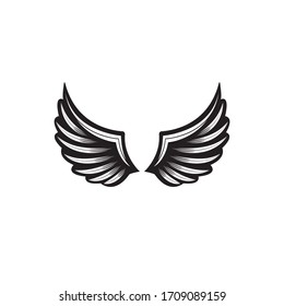 Design-Logo-Vorlage für Flügel-Vektorillustration
