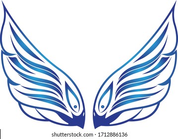 wings vector illustration design icon logo template