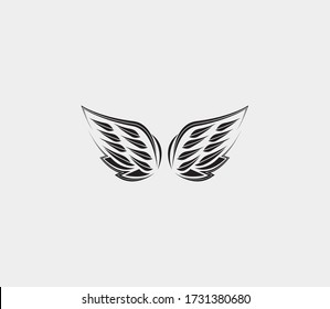wings vector illustration design icon logo template