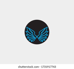 plantilla de icono de diseño de ilustración de vector de alas