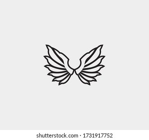 wings vector illustration design icon logo template