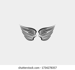 wings vector illustration design icon logo template