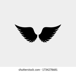 plantilla de icono de diseño de ilustración de vector de alas