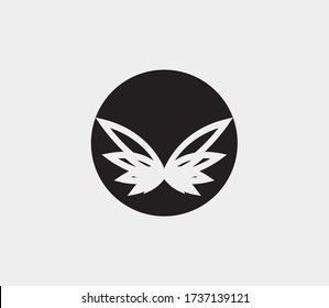 plantilla de icono de diseño de ilustración de vector de alas