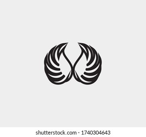 wings vector illustration design icon logo template