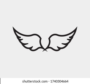 wings vector illustration design icon logo template