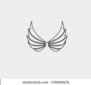 wings vector illustration design icon logo template