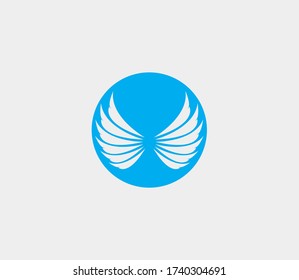 plantilla de icono de diseño de ilustración de vector de alas