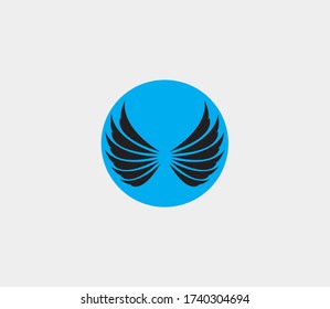 plantilla de icono de diseño de ilustración de vector de alas
