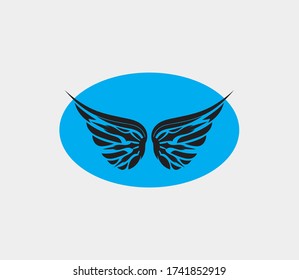 plantilla de icono de diseño de ilustración de vector de alas