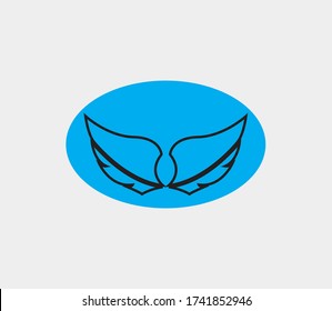 plantilla de icono de diseño de ilustración de vector de alas