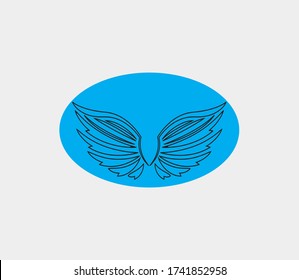 plantilla de icono de diseño de ilustración de vector de alas